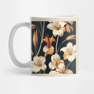 Daylily Rustic Vintage Botanical Style Mug